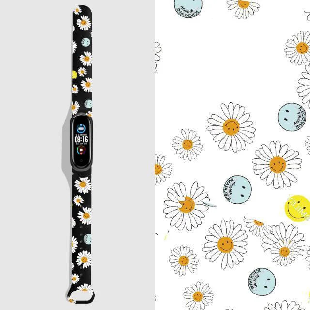 Wristband Bracelet Watchband 4 3 For Mi Band10 9 8 Bracelet Millet Strap Band MiBand 7 6 5 Smart Wriststrap Printing Accessories