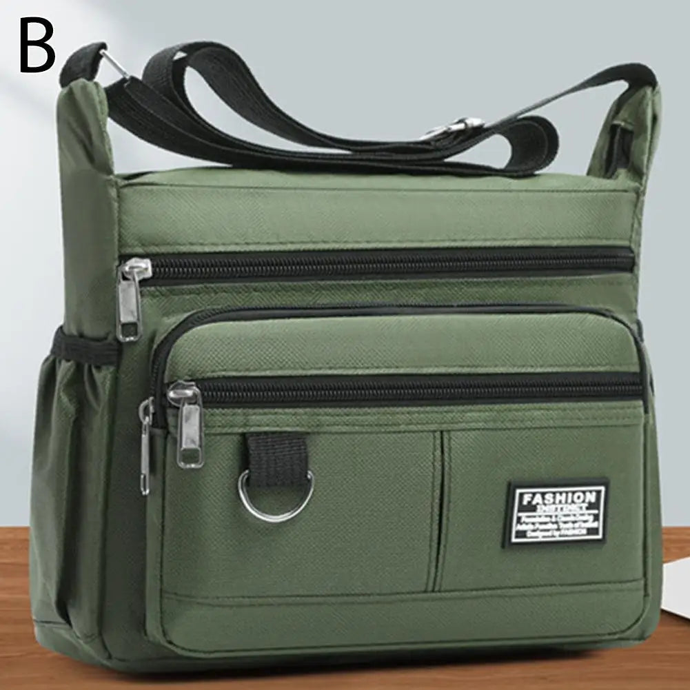 Mens Crossbody Bag Single Shoulder Bags Big Capacity Multi-Pockets Storage Bag Fashion Handbag Business Crossbody Bags