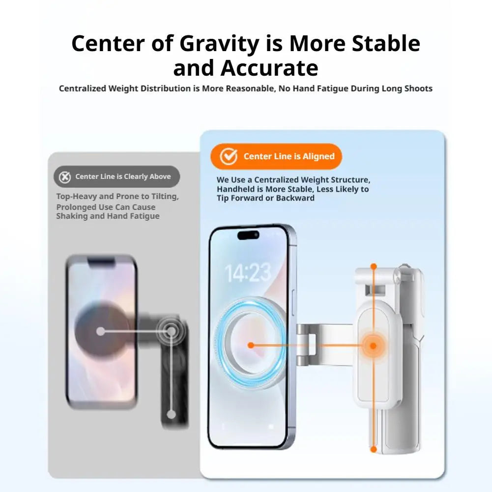 Z3 Magnetic Selfie Stick Tripod with Zoom Remote Double Sided Magnetic Phone Stand Mini Desktop Holder for Vlog Photography