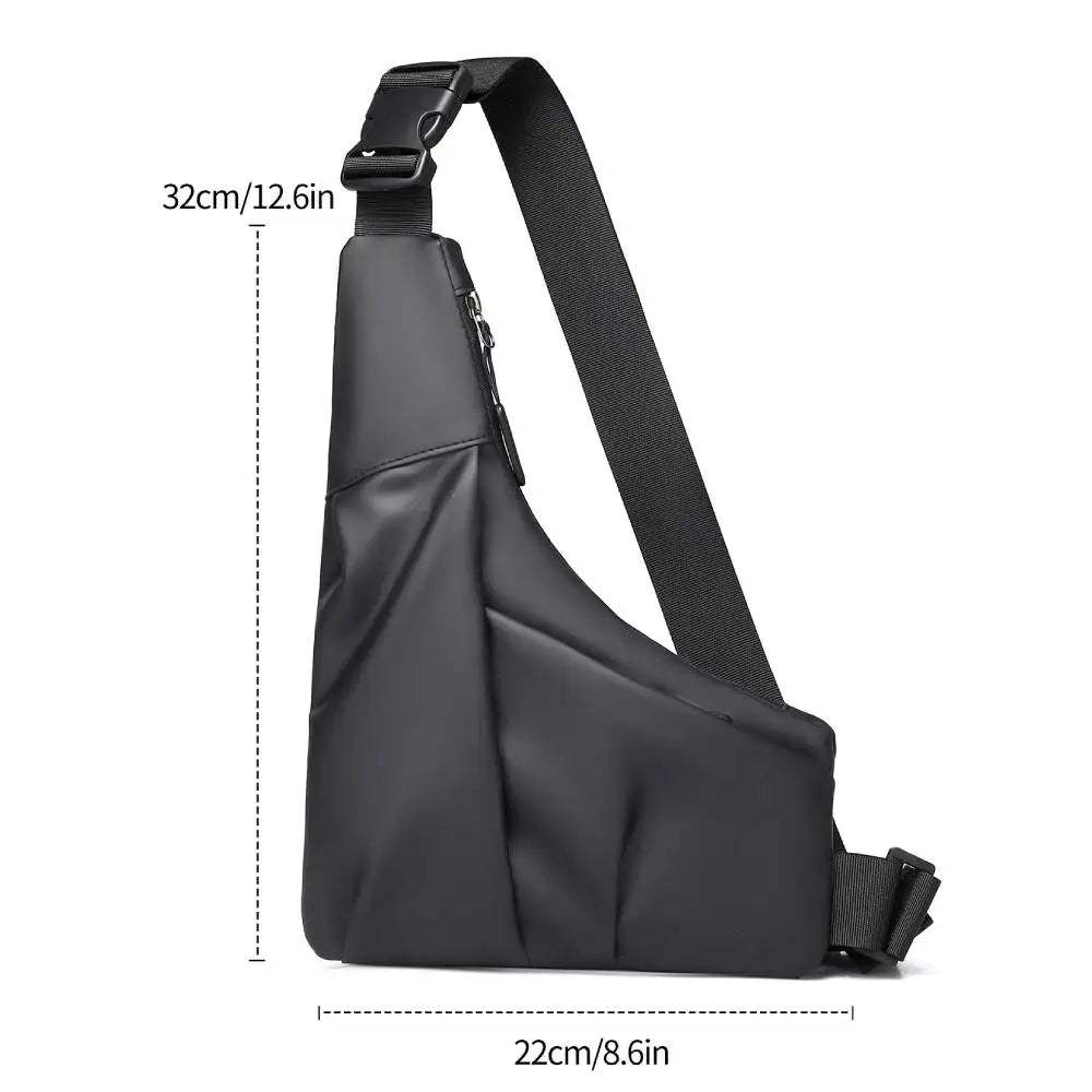 Multifunctional Fashion Trends Men's Bags High Quality Crossbody Shoulder Bag Solid Color New Messenger Bag Portable Chest Bag