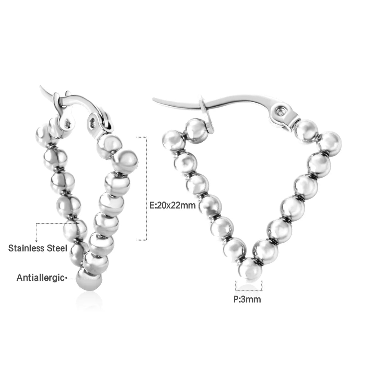 LUXUSTEEL Fashionable Drop Earring for Women Stainless Steel Golden Elegant Hoop Earrings Geometric Jewelry Party Gifts