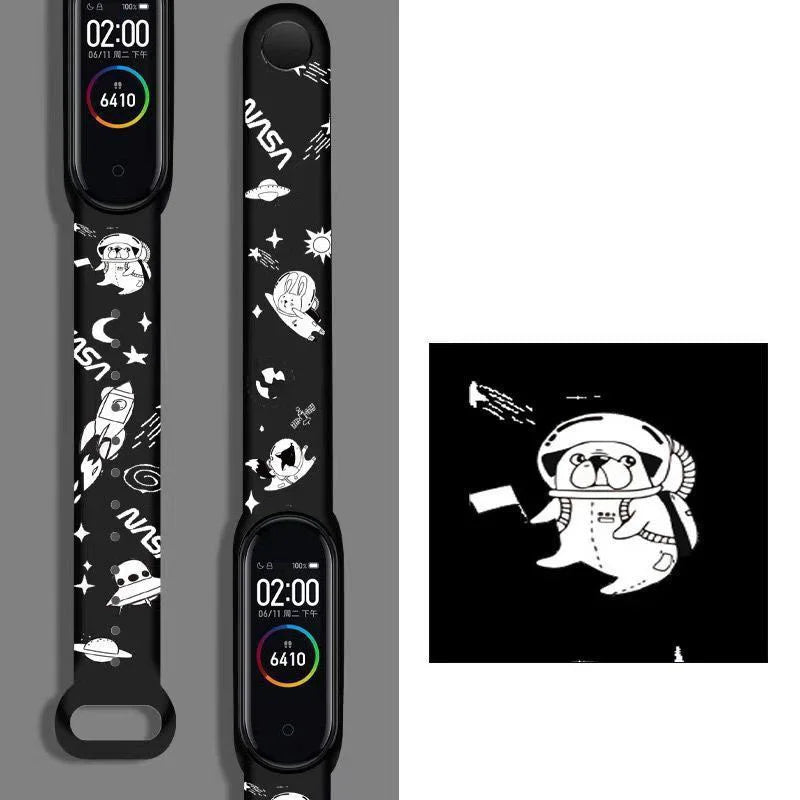 Wristband Bracelet Watchband 4 3 For Mi Band10 9 8 Bracelet Millet Strap Band MiBand 7 6 5 Smart Wriststrap Printing Accessories
