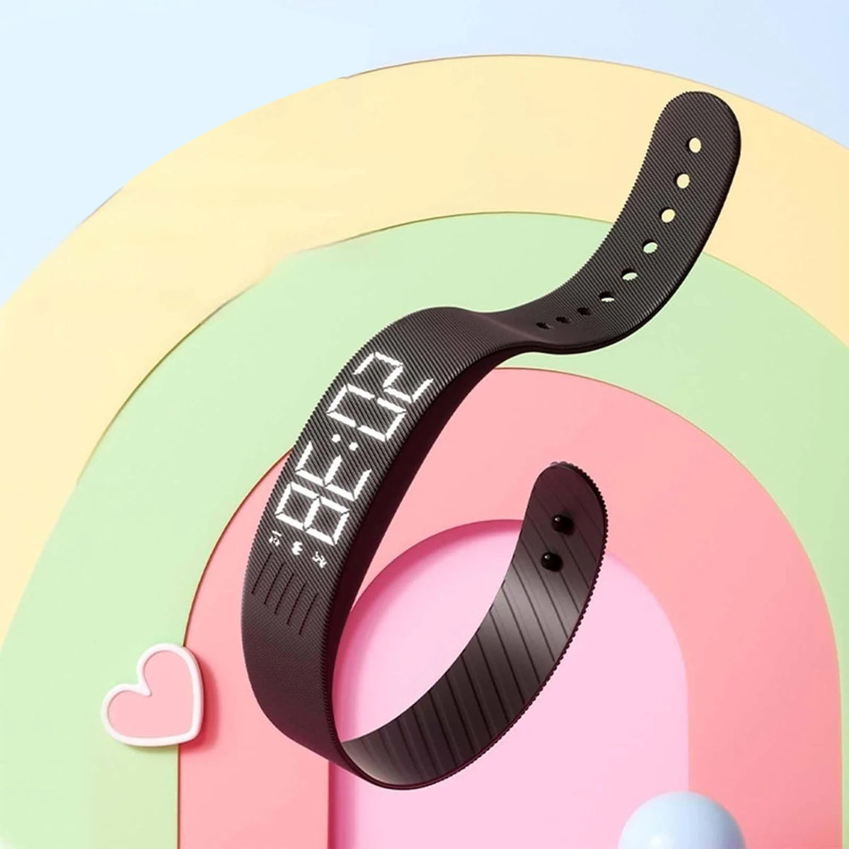  Smart Bracelet Vibrating Alarm Wristband W/Step Counter Pedometer Silent Vibration Alarm Watch Unique for Deepsleepers Elderly