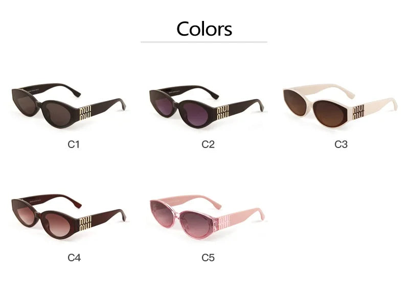 2025 Glamour Fashion Women Sunglasses Luxury Oval Designer Men Glasses Trend Classic Brand Unisex Shades UV400