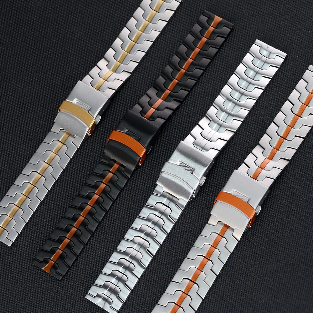 22mm 20mm Watch Band For Amazfit GTS/GTS 2/ GTS 2e/GTS 2mini/Active2 Xiaomi S4 S3 S2 Huawei Watch GT5/4 GT3 Stainless Steel Band