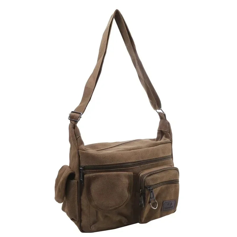 Casual Tote Travel Male Crossbody Bag Men's Canvas Shoulder Bags Luxury Messenger Bags Fashion High Quality Handbag Chest Bag