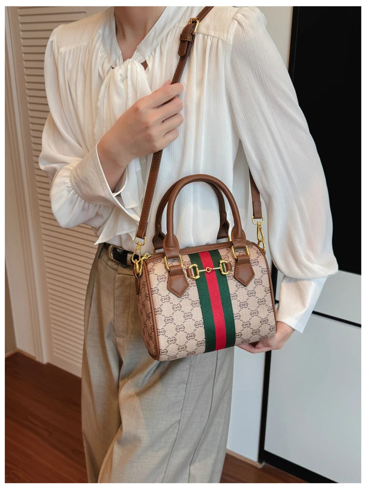 High Fashion Leather Crossbody Bag For Women Shoulder Messenger Tote By Famous Designer Luxury Brand Elegant Mom' Bag