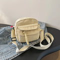 1 Corduroy Crossbody Bag with Zipper, Striped Pattern,Polyester Lining, Men's and Women's Casual Style Multi Pocket Shoulder Bag