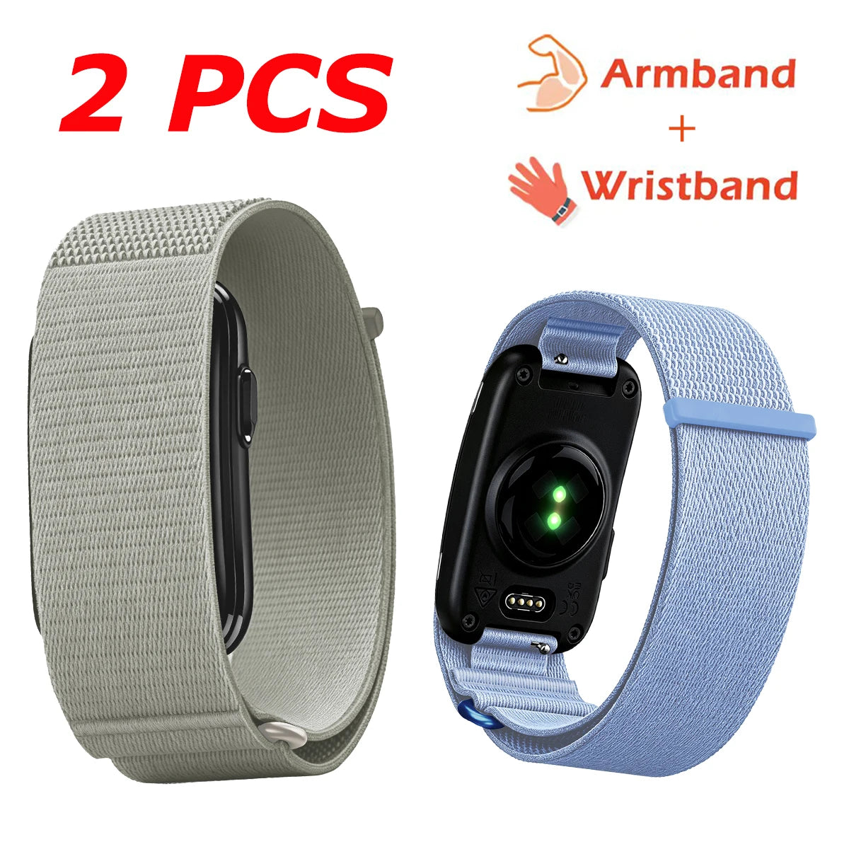 For Garmin CIRQA Smart Band Bicep Armband Sport Fitness Tracker Nylon Woven Breathable Watch Band Adjustable Wrist Loop Strap