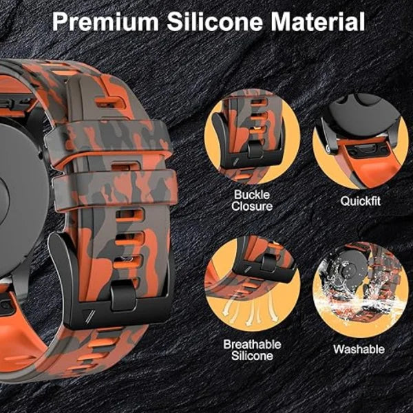 Watchband 22mm 26mm Quickfit Silicone Smart Watch Strap For Garmin Epix Gen 2 Instinct 2 Fenix 7X 7 6X 6 Pro 5 5X Plus Bracelets