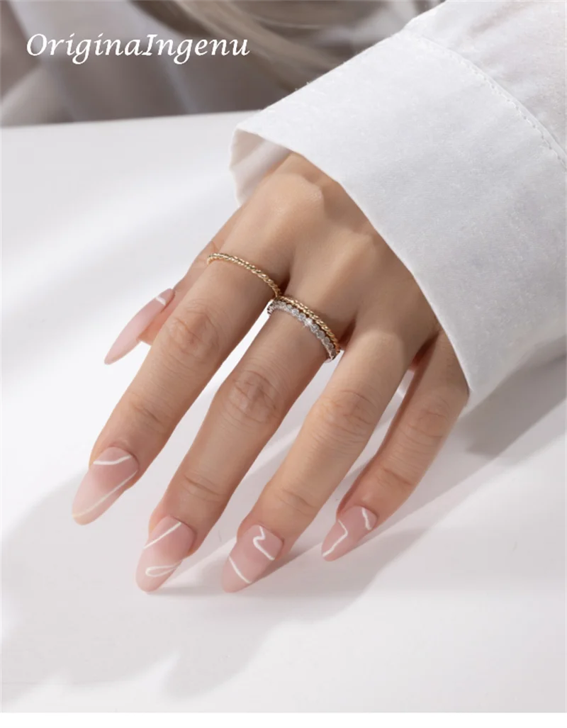 Set of 3 Gold Filled Stacking Ring Handmade Zircon Tarnish Resistant Jewelry Dainty Jewelry Boho Minimalism Ring for Women
