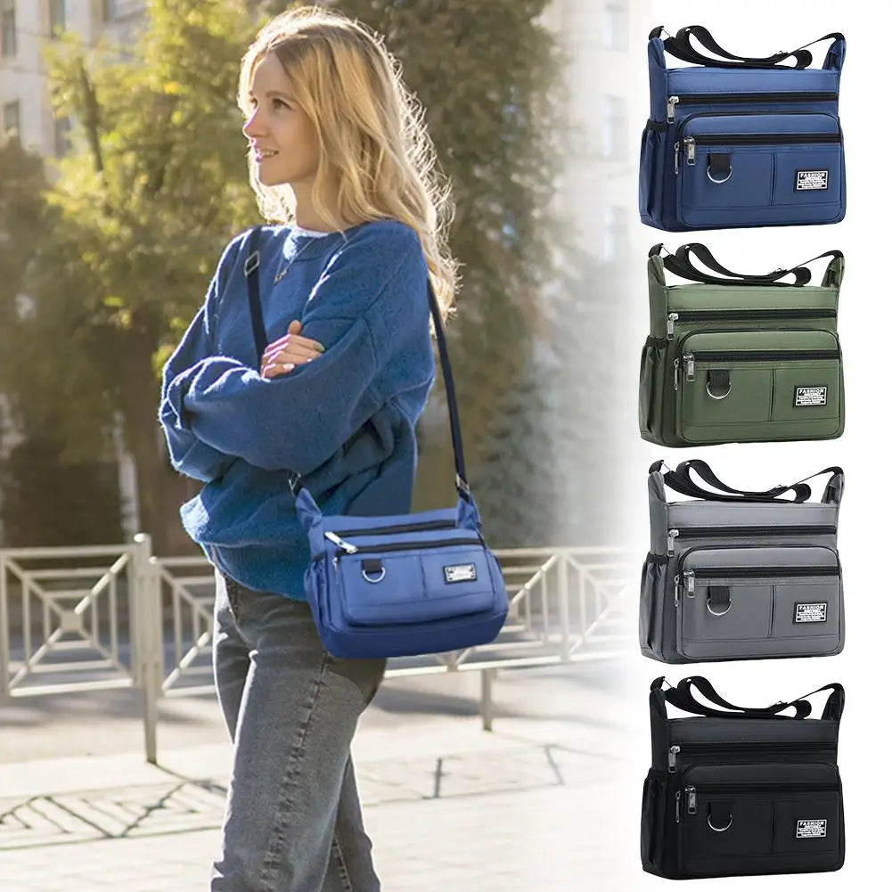 Mens Crossbody Bag Single Shoulder Bags Big Capacity Multi-Pockets Storage Bag Fashion Handbag Business Crossbody Bags