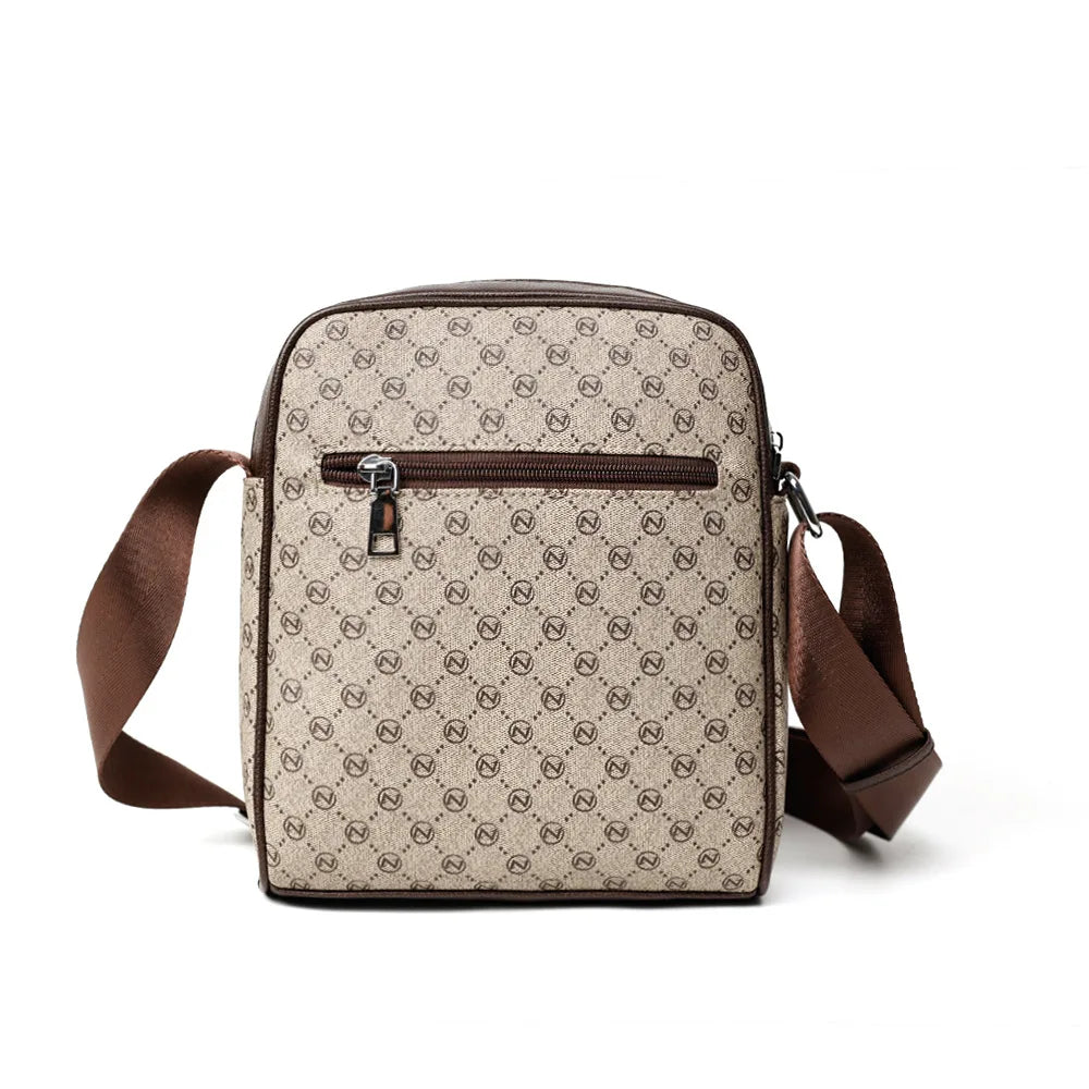 Square Crossbody Bag Men Luxury Design Men's Crossbody Bags Fashion Plaid Letter Printed Shoulder Bag Male Sling Messenger Bag
