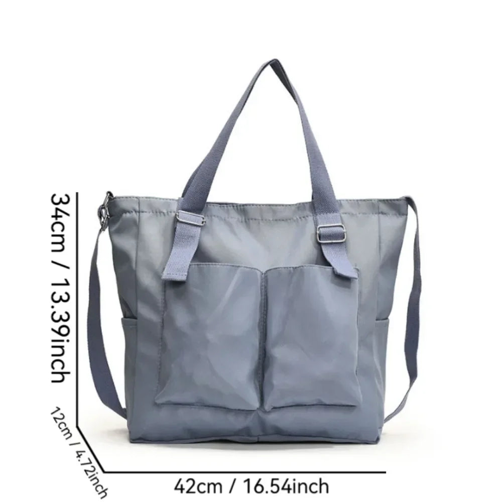 Summer Casual Women's Crossbody Bag Artistic Solid Color Student Shoulder Bag Large Capacity Simple Bag