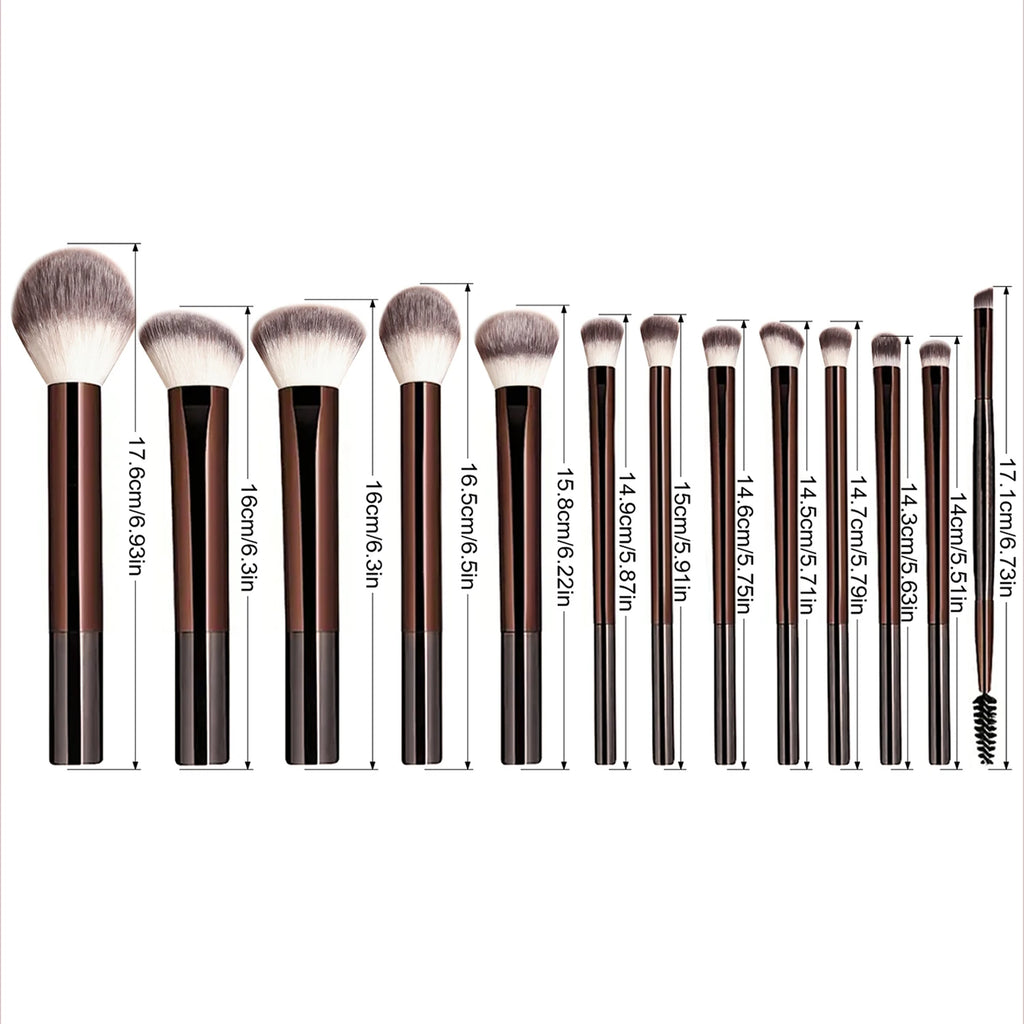 13PCS Makeup Brush Set Foundation Concealer Powder Eyeshadow Blush Brush Kabuki Blending Cosmetic Beauty Tool for Face