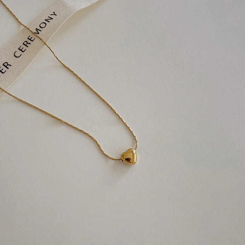 Minimalist Clavicle Necklaces For Women Tiny Heart LOVE Necklaces Dainty Fashion Jewelry