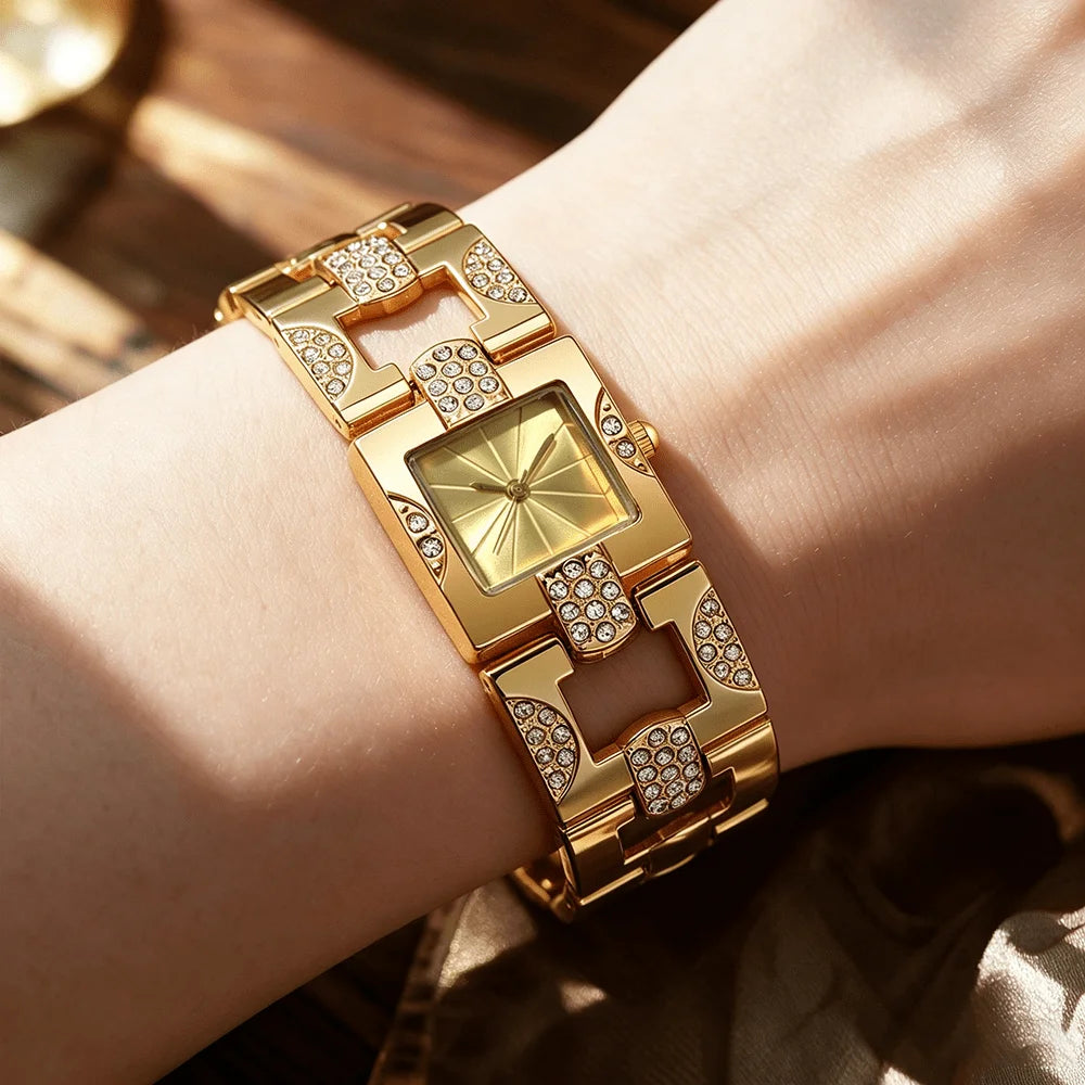 1 Piece New Fashion Hit Luxury High-End Women's Watch with Steel Band, Suitable for Wearing on Various Occasions