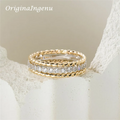 Set of 3 Gold Filled Stacking Ring Handmade Zircon Tarnish Resistant Jewelry Dainty Jewelry Boho Minimalism Ring for Women