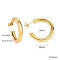 LUXUSTEEL Fashionable Drop Earring for Women Stainless Steel Golden Elegant Hoop Earrings Geometric Jewelry Party Gifts
