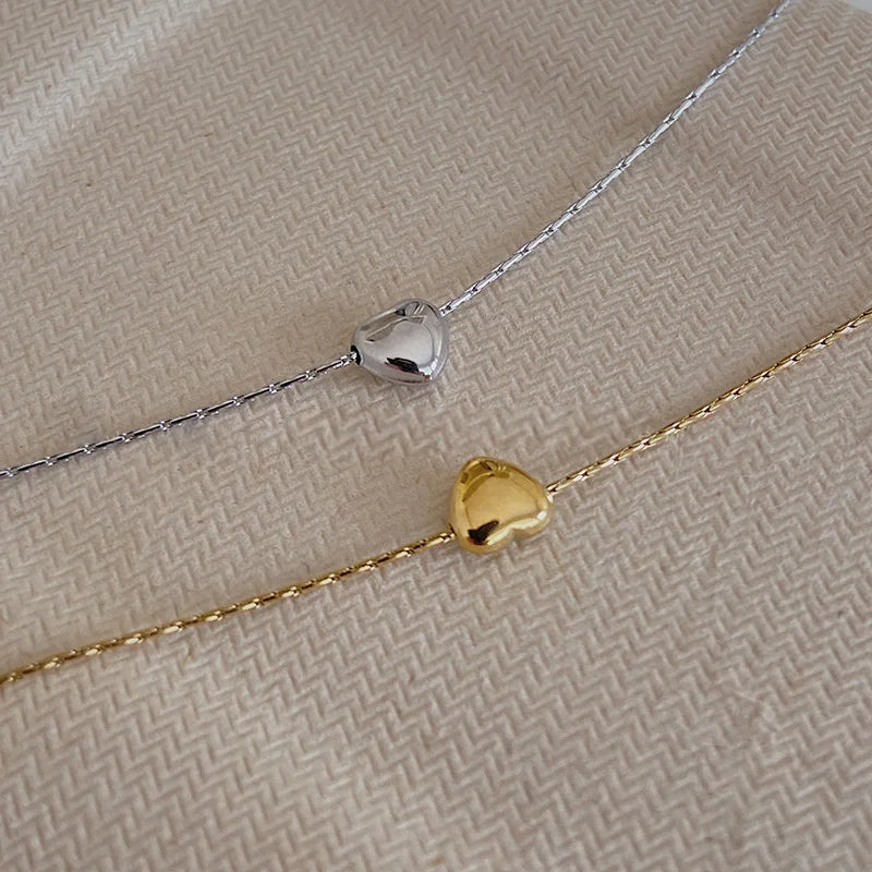 Minimalist Clavicle Necklaces For Women Tiny Heart LOVE Necklaces Dainty Fashion Jewelry