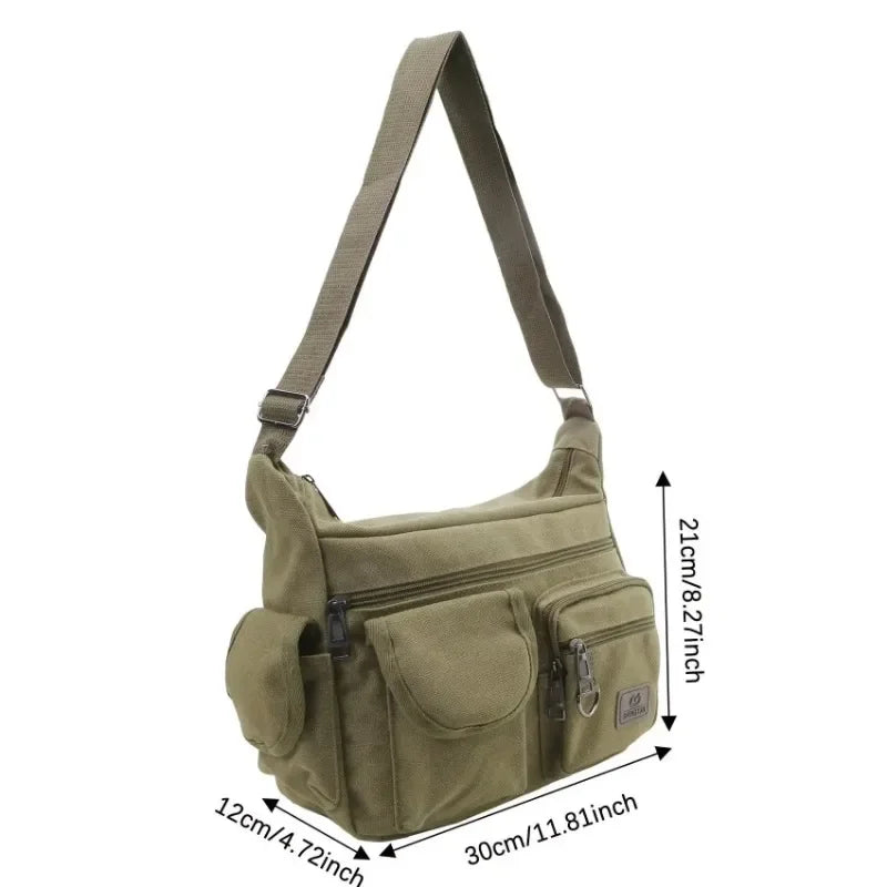 Casual Tote Travel Male Crossbody Bag Men's Canvas Shoulder Bags Luxury Messenger Bags Fashion High Quality Handbag Chest Bag