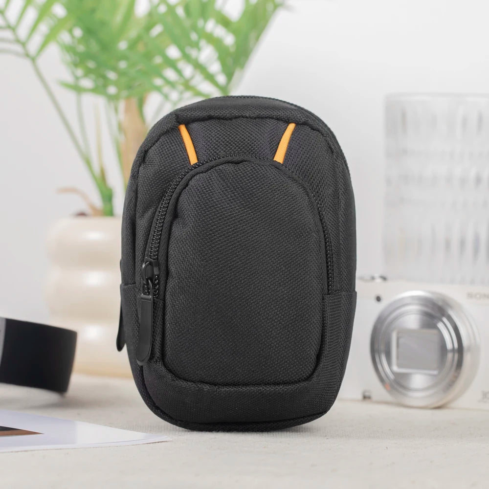 Portable Small Crossbody Camera Bag with Shoulder Strap Compact Zipper Closure Travel Storage Case