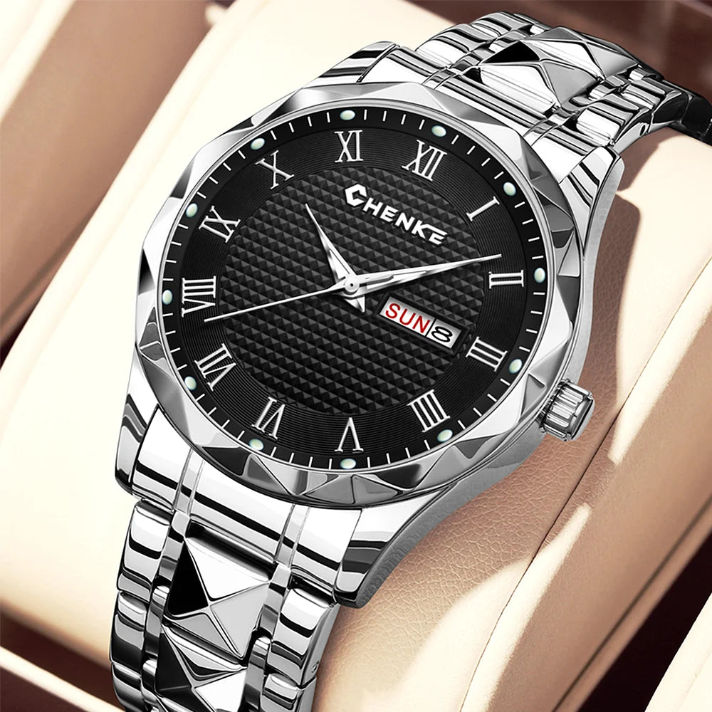 YaLaLuSi Stylish Men’s Bracelet Watch Casual Business and Elegant with Calendar and Clock – Perfect as a Gift