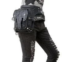 Men's Univesial Thigh Crossbody Bags Retro Fashion Outdoor Sports Belt Leg Bag Motorcycle Waterproof Canvas Waist Pack