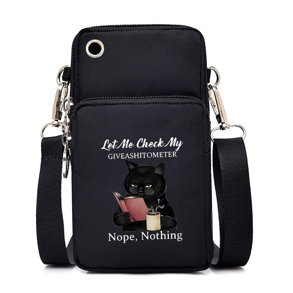 Cow Cat Crossbody Bags for Women Funny Graphic Purses and Handbags Harajuku Tote Bags Coin Wallet Women Mini Mobile Phone Bag