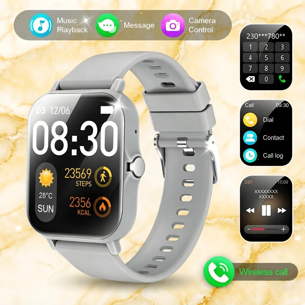 2026 New Smartwatch, Stylish And Sporty Designfor Men & Women, USB Charging, Call/Answer Calls, Halloween & Christmas Fun Gift,