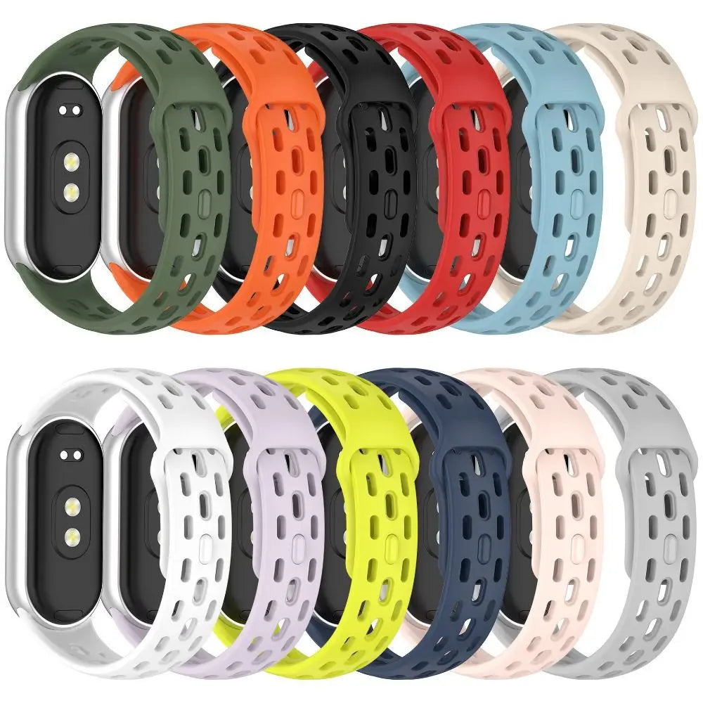 Soft TPU Strap Replacement Accessories Smart Watch Band Breathable Sport Bracelet Wristband Belt for Xiaomi Mi Band 10 9 8