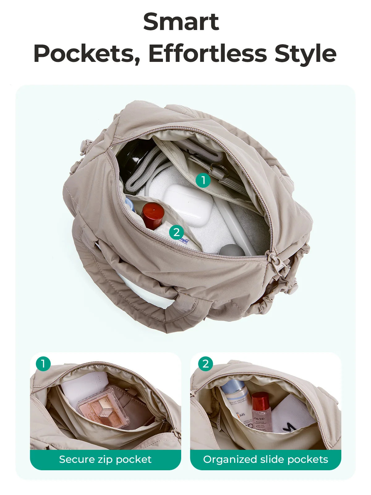 BAGSMART Casual Shoulder Bags Small Crossbody Bag for Women Portable Sport Travel Bag Multifunctional Lady Handbag