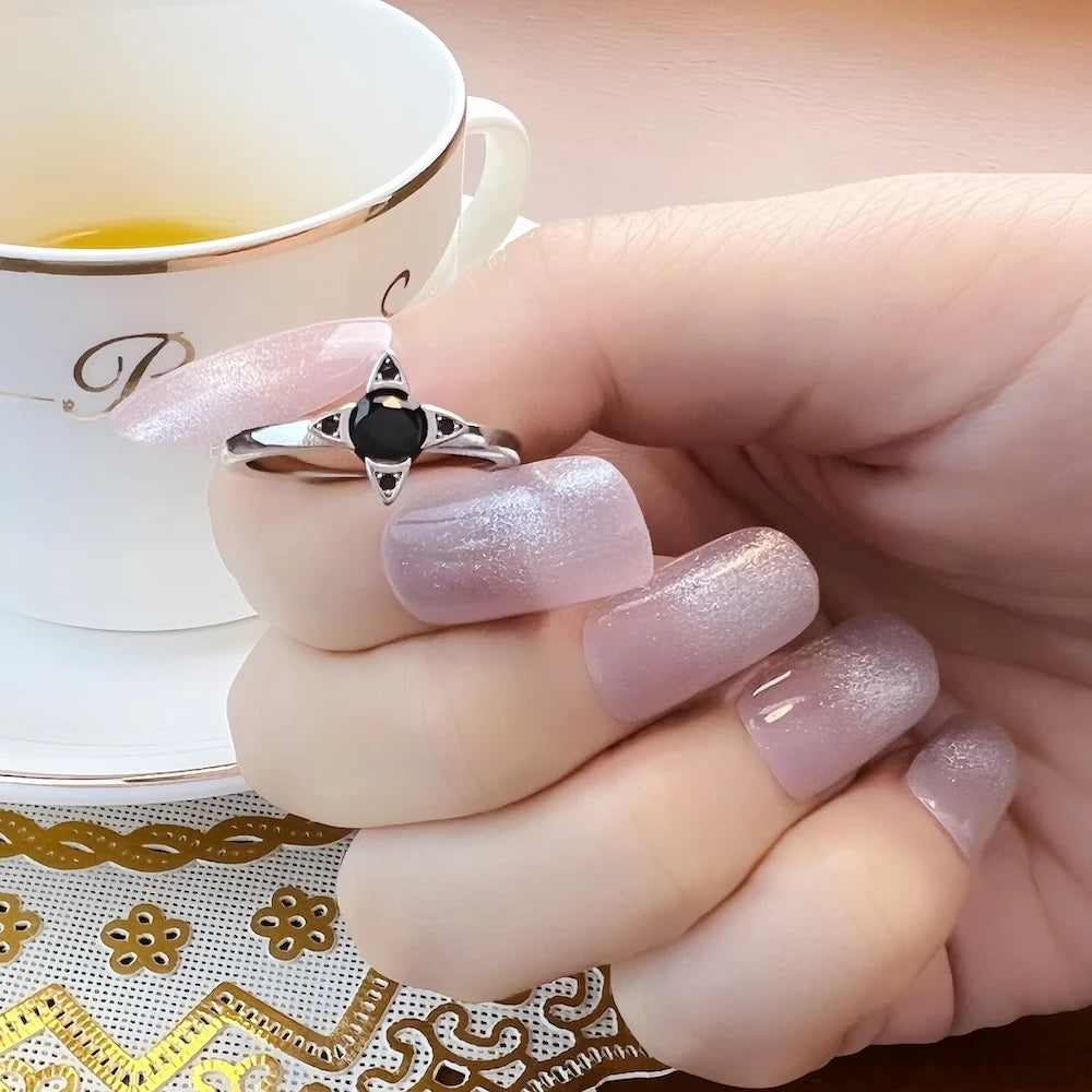 Ring Star Stackable Europe Style Fine Jewerly For Women Brand New Trendy Gift In 925 Sterling Silver
