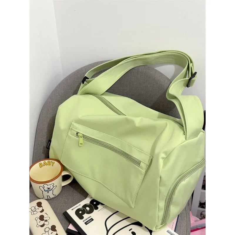 Large Crossbody Travel Tote Bags for Women 2024 Canvas Shoulder Messenger Bag Sports Yoga Satchels Fashion Woman Handbag