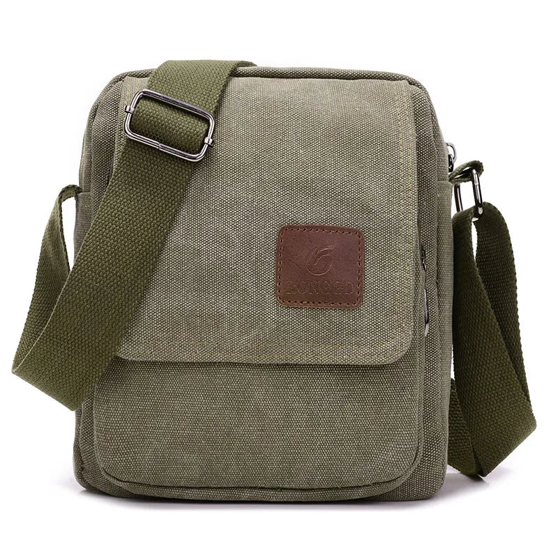 Casual Crossbody Bag, Men's Retro Canvas Crossbody Bag, Suitable for Going Out and Daily Commuting, Shoulder Bag