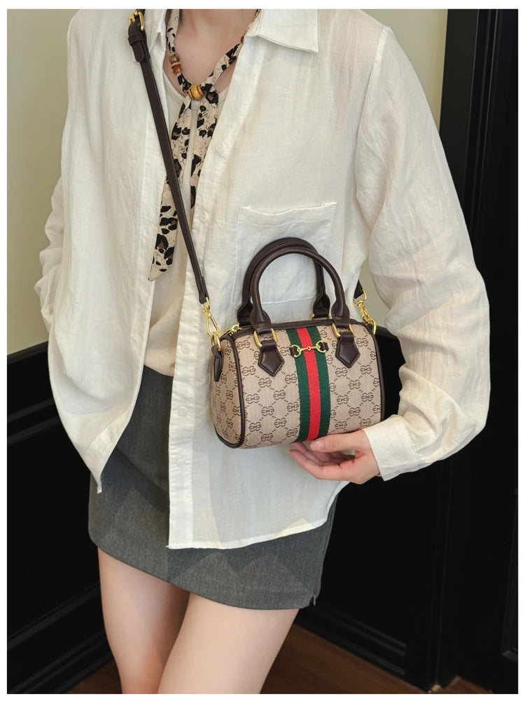 High Fashion Leather Crossbody Bag For Women Shoulder Messenger Tote By Famous Designer Luxury Brand Elegant Mom' Bag