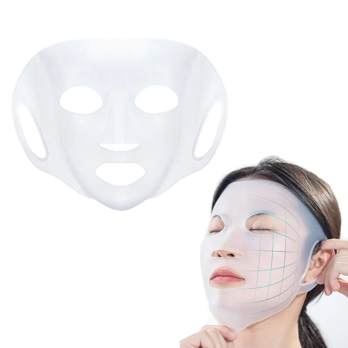 1 Piece Of Reusable Silicone Mask, Can Be Used With Moisturizing Masks To Keep Facial Skin Elastic ，Available In Multiple Colors