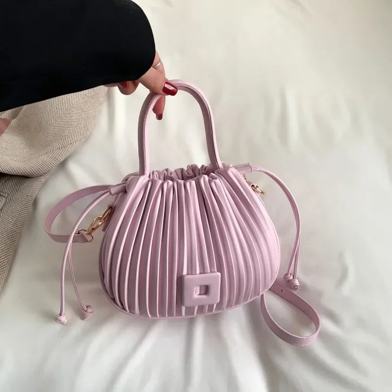 Fashion Brand Design Crossbody Bag for Women 2024 Luxury Vintage Shoulder Handbags Female Tote bags Casual PU Leather Bucket 가방
