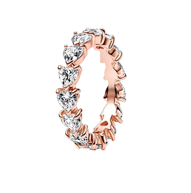 2026 Latest Multi Style Stackable Ring with Diamond Inlaid Love Peach Blossom Sun Moon Simple Ring Jewelry Women's Gift