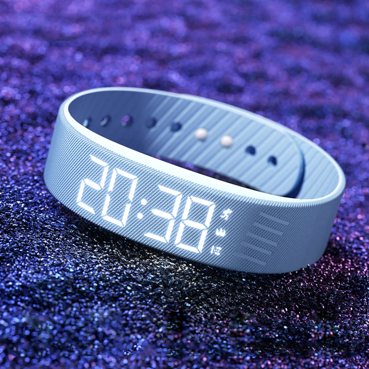  Smart Bracelet Vibrating Alarm Wristband W/Step Counter Pedometer Silent Vibration Alarm Watch Unique for Deepsleepers Elderly