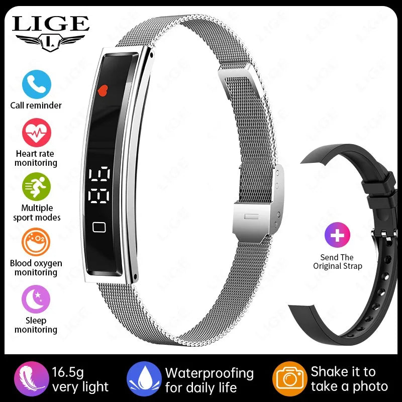 Health Smart Band Fitness Tracker Smartwatch with Heart Rate Blood Oxygen Sleep Monitor Waterproof Pedometer Watch for Women Men