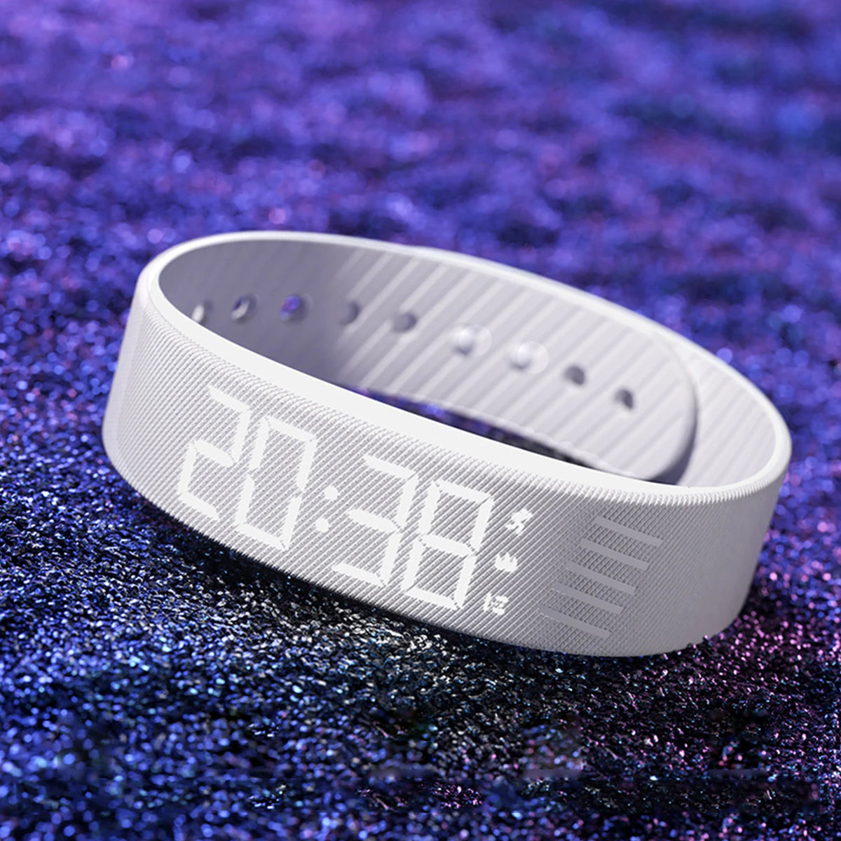  Smart Bracelet Vibrating Alarm Wristband W/Step Counter Pedometer Silent Vibration Alarm Watch Unique for Deepsleepers Elderly