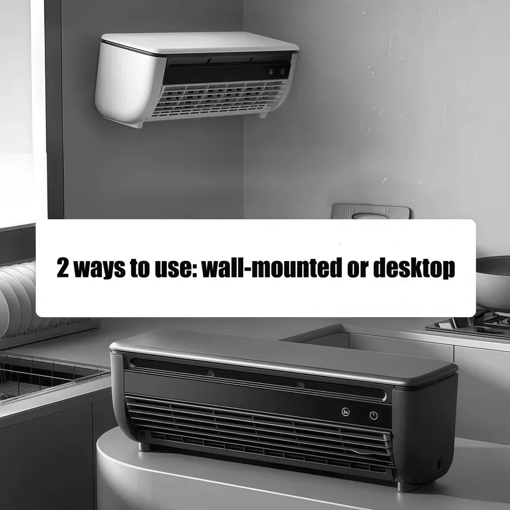 Mini Portable Wall Mount Air Conditioner with Core Cooling & Ice Mist,No-Drill Small Cooling Fan with Remote Control Home Office