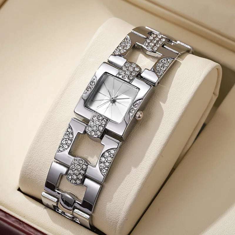 1 Piece New Fashion Hit Luxury High-End Women's Watch with Steel Band, Suitable for Wearing on Various Occasions