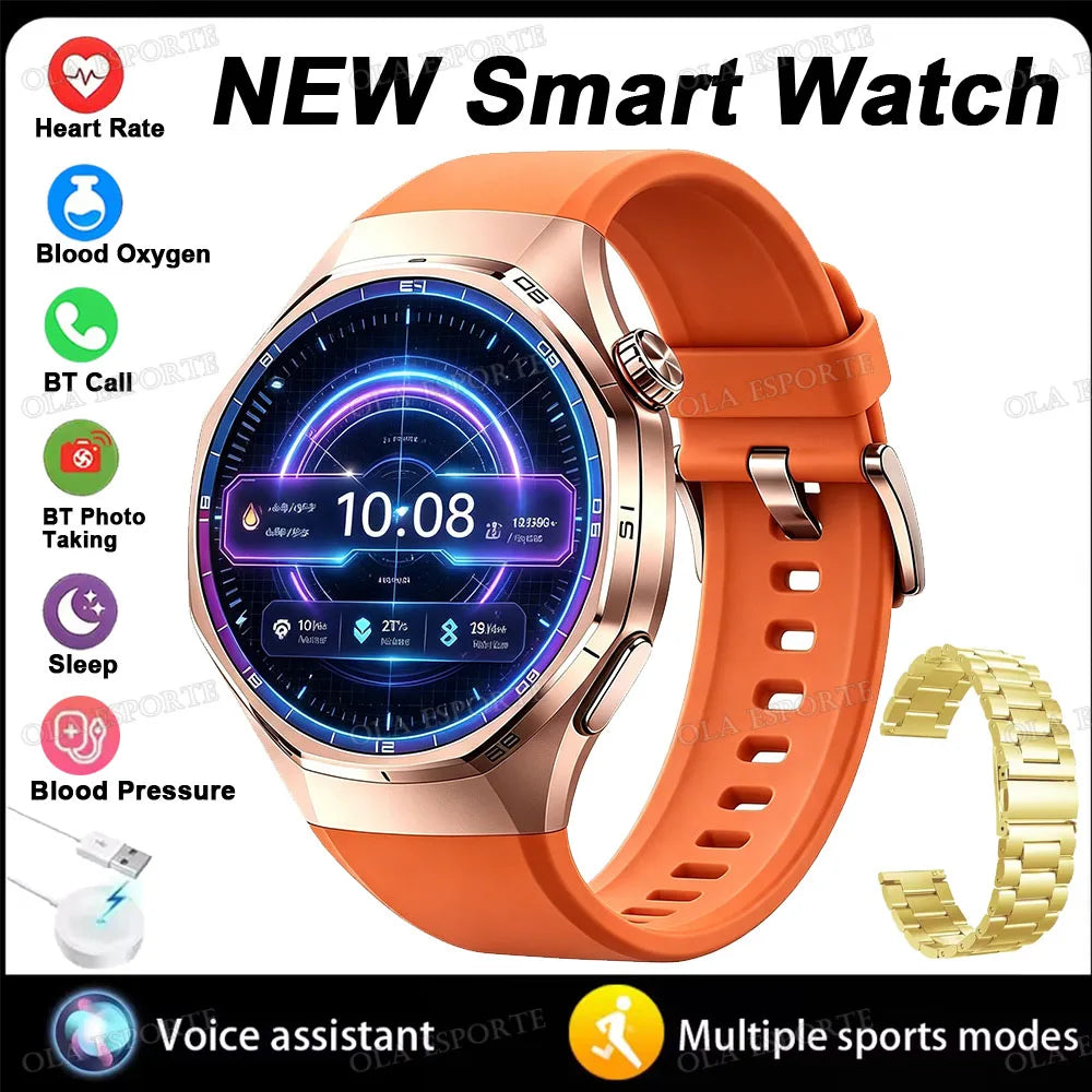 Business Smart Watch for Men HD Display Bluetooth Calling Fitness Tracker Heart Rate Sleep Monitor Stylish Wrist Watch 2026 ht22