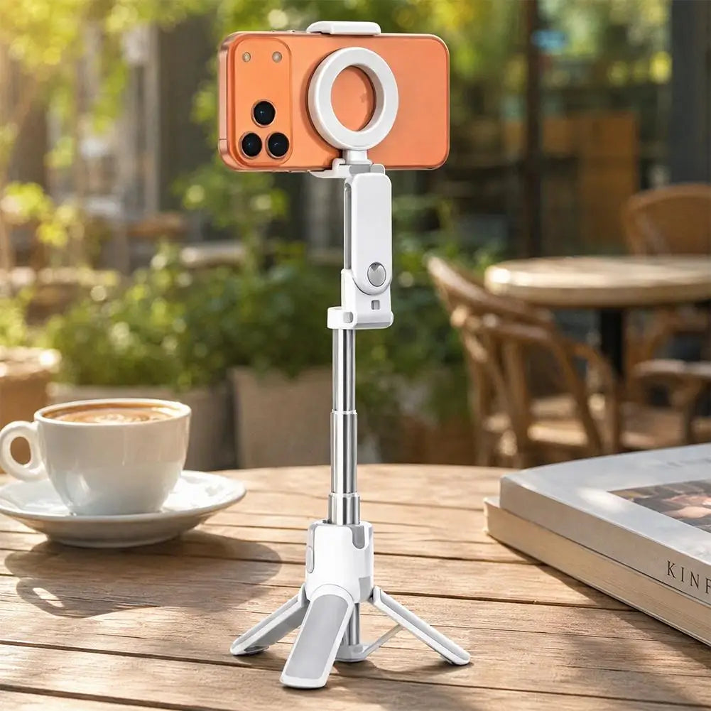Z3 Magnetic Selfie Stick Tripod with Zoom Remote Double Sided Magnetic Phone Stand Mini Desktop Holder for Vlog Photography