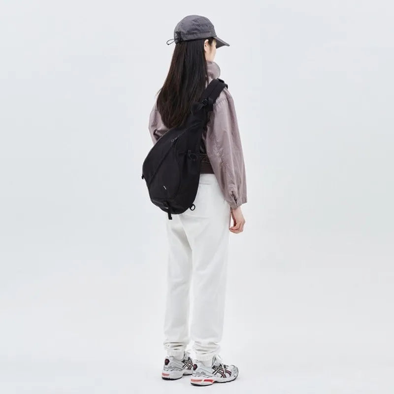Large Capacity Crossbody Bags for Women Unisex Solid Color Chest Packs High Quality Nylon Shoulder Bag Travel Storage Backpacks