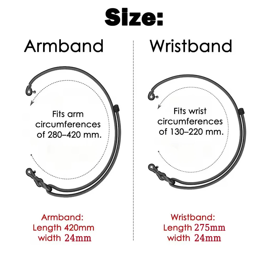 For Garmin CIRQA Smart Band Bicep Armband Sport Fitness Tracker Nylon Woven Breathable Watch Band Adjustable Wrist Loop Strap