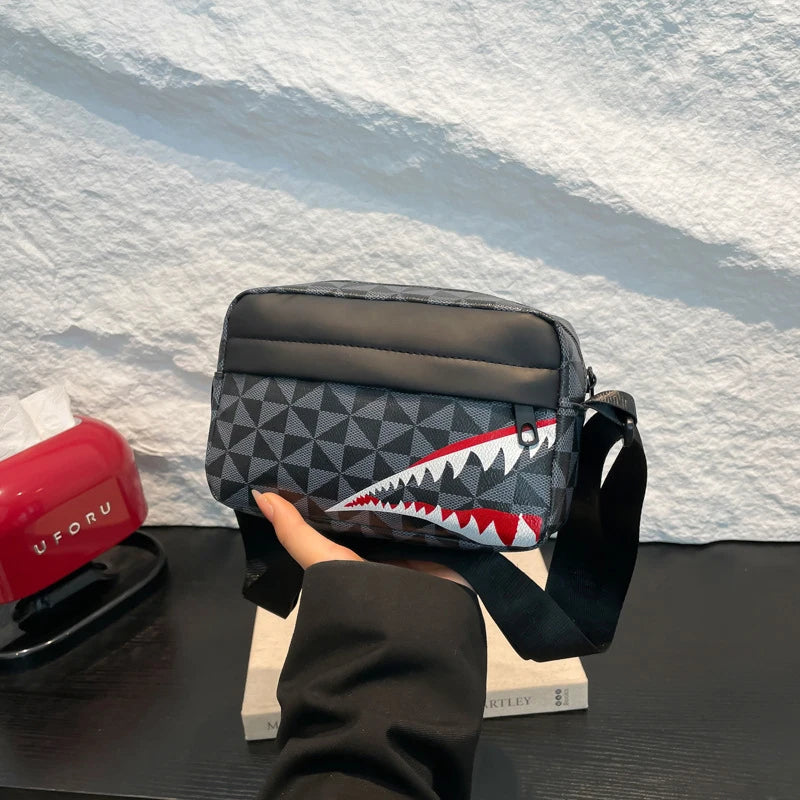 Creative Shark Mouth Crossbody Bag Simple Coin Purse Mobile Phone Bag Casual Fashion Crossbody Large Capacity Small Square Bag