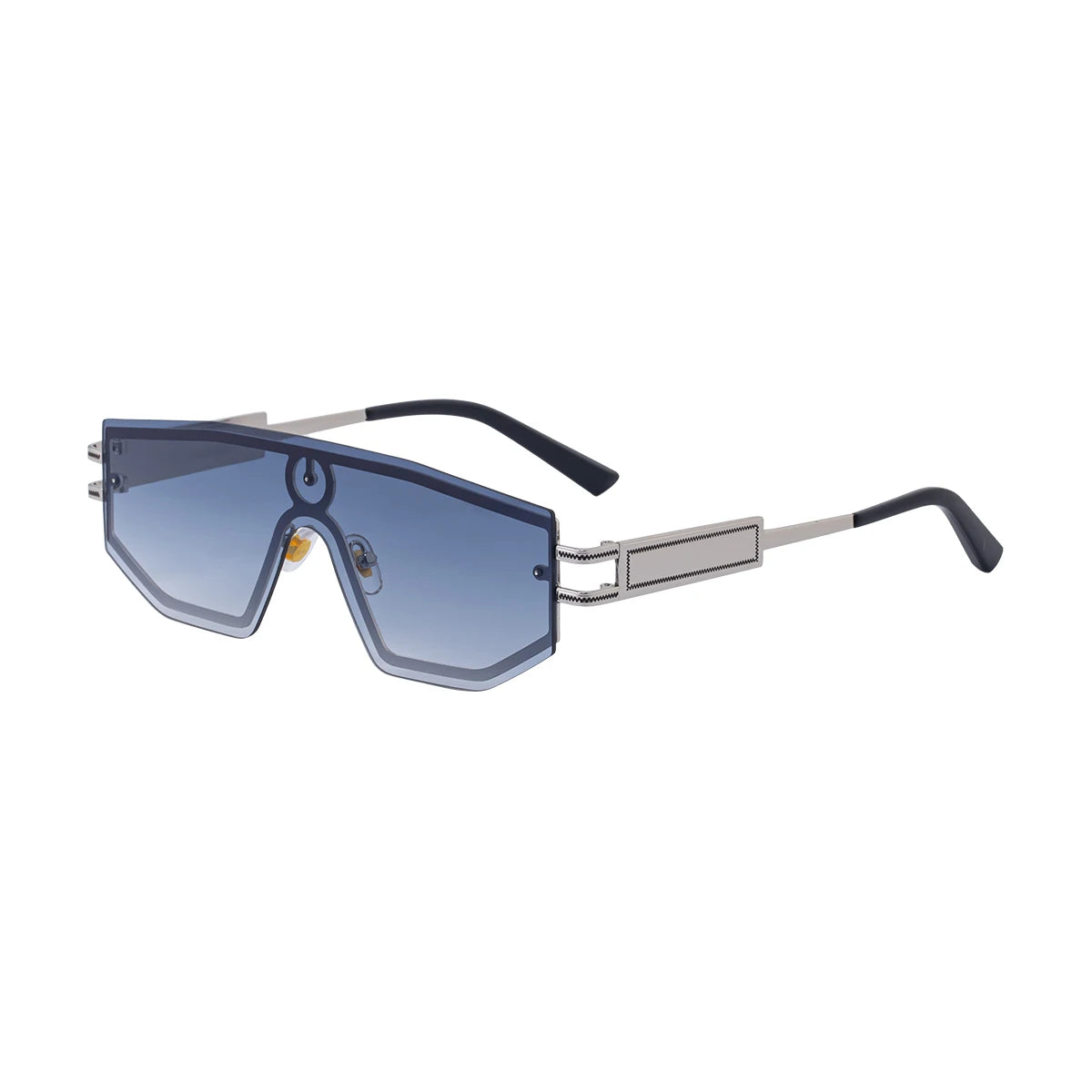 Premium Luxury Design One-piece Punk Sunglasses Men Women 2026 Fashion Metal Anti-reflective Outdoor Sun Shades Gafas UV400